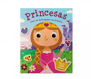 LIBRO DE ACTIVIDADES A JUGAR CON STICKER PRINCESAS