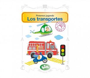 LIBRO PARA COLOREAR PINTAR JUGANDO TRANSPORTES