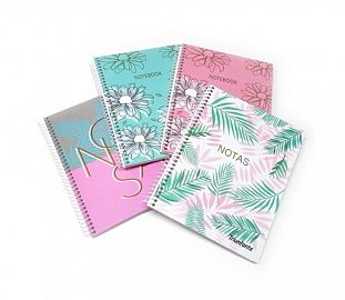 CUADERNO C/ESPIRAL TRIUNFANTE ROSE 2 T/D A4 80H RAYADO