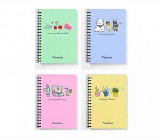 CUADERNO C/ESPIRAL TRIUNFANTE NAIF T/D A6 80H RAYADO