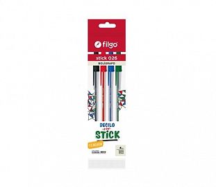 BOLIGRAFO FILGO STICK 026 1.0 SURTIDO EST X4
