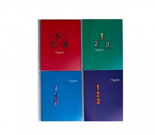CUADERNO C/ESPIRAL TRIUNFANTE 123 T/D 21X27 60H CUADRICULADO