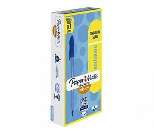 BOLIGRAFO PAPERMATE KILOMETRICO INKJOY 100 ST FINO CJ X12