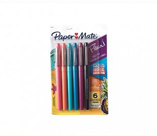 MARCADOR AL AGUA PAPERMATE FLAIR TROPICAL 0.7MM EST X6
