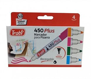 MARCADOR P/PIZARRA TRABI 450 FANTASIA EST X4