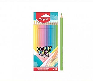 LAPIZ DE COLOR MAPED COLOR PEPS PASTEL CJ X12