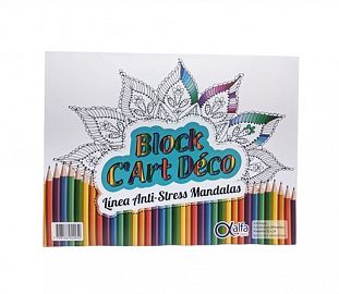 BLOCK P/COLOREAR ART DECO MANDALAS N°5