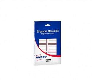 ETIQUETA ESCOLAR P/CUADERNO AVERY ROJO 30H