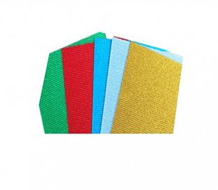 CARTON MICROCORRUGADO IBICO GLITTER A4 SURTIDO BOLSA X5