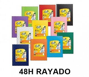 CUADERNO T/D EXITO E1 16X21 48H RAYADO LUNARES
