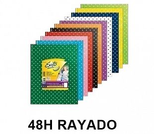 CUADERNO T/D EXITO E3 19X24 48H RAYADO LUNARES