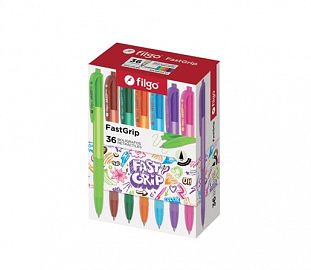 BOLIGRAFO FILGO FAST GRIP RETRACTIL 1.0 SURTIDO CJ X36