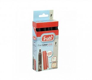 MICROFIBRA TRABI FINELINER PLUS ROJO CJ X12