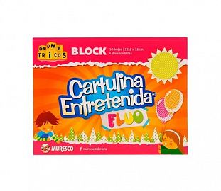 BLOCK DIDACTICO MURESCO CARTULINA ENTRETENIDA GEOMETRICOS FLUO