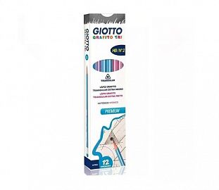 LAPIZ DE GRAFITO GIOTTO TRI HB CUERPO TRIANGULAR PASTEL CJ X12