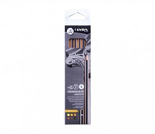 LAPIZ DE GRAFITO LYRA GRADUATE GRADUADOS HB AL 5B SET X6