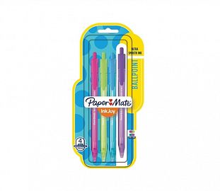BOLIGRAFO PAPERMATE KILOMETRICO INKJOY 100 RT FASHION BL X4