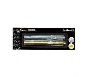 MARCADOR DE PINTURA MARKATODO PELIKAN ORO/PLATA BL X2