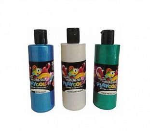TEMPERA PLAYCOLOR POMO 250G. METALIZADO