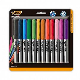 MARCADOR PERMANENTE BIC BL X12