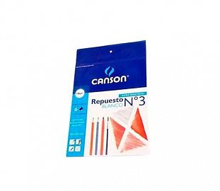 REPUESTO DE DIBUJO CANSON N° 3 BLANCO 6H