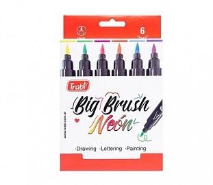 MARCADOR PUNTA PINCEL TRABI BIG BRUSH NEON CJ X6