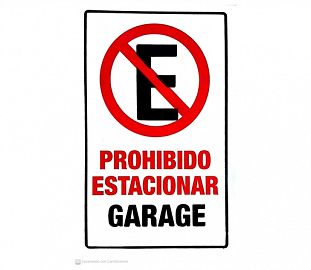 CARTEL ALTO IMPACTO 15X23 PROHIBIDO ESTACIONAR CHICO