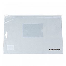 SOBRE CIERRE ZIP LAMA OFICIO PVC CRISTAL