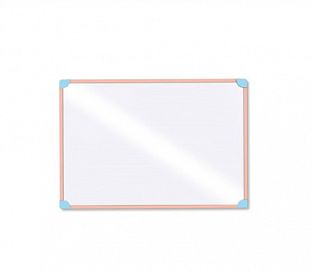 PIZARRA BLANCA LIGGO 80X60 MARCO COLOR PASTEL ROSA