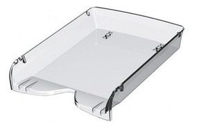 BANDEJA PAPELERA PIZZINI A4 1 PISO AUTOAPILABLE CRISTAL