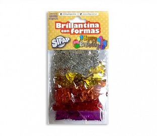 BRILLANTINA CON FORMAS SIFAP HAPPY BIRTHDAY BL X5