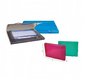 CAJA C/ELASTICO LAMA PPP A4 LOMO 4CM TRASLUCIDA