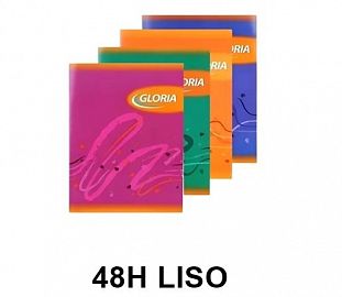 CUADERNO ABROCHADO GLORIA T/F 16X21 48H LISO