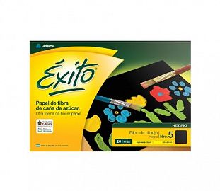 BLOCK DE DIBUJO EXITO N°5 NEGRO 20H