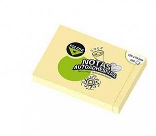 NOTAS ADHESIVAS PIZZINI AMARILLAS 125X75MM 100H