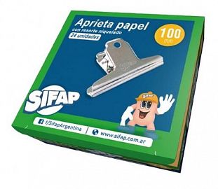 APRIETA PAPEL SIFAP 100MM NIQUELADO C/RESORTE
