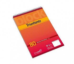 BLOCK C/ESPIRAL TRIUNFANTE A5 80H RAYADO