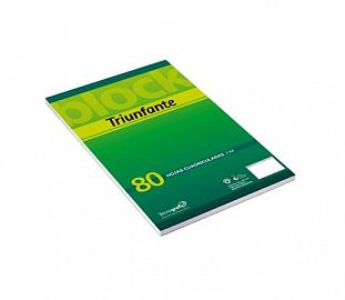 BLOCK PEGADO TRIUNFANTE T/F A4 80H CUADRICULADO