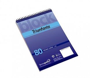 BLOCK C/ESPIRAL TRIUNFANTE A6 80H LISO