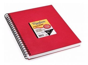 CUADERNO C/ESPIRAL TRIUNFANTE TAPA VINILICA T/D A4 120H RAYADO