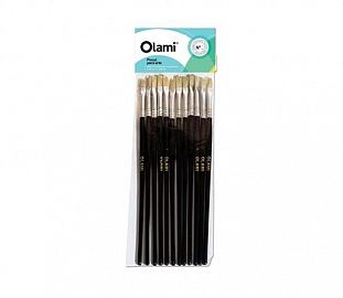 PINCEL PELO DE CERDA CHATO OLAMI 106 N°6 BL X12