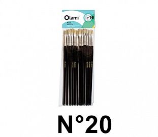PINCEL PELO DE CERDA CHATO OLAMI 120 N°20 BL X12