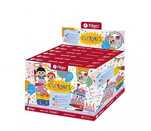 PARTY SET FILGO CRAYON X6 + BOLSITA + STICKER SET X10