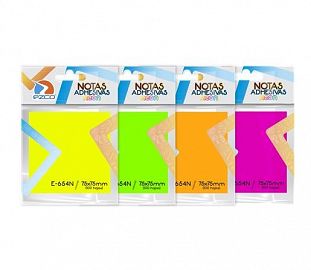 NOTAS ADHESIVAS EZCO E-654 75X75 100H NEON