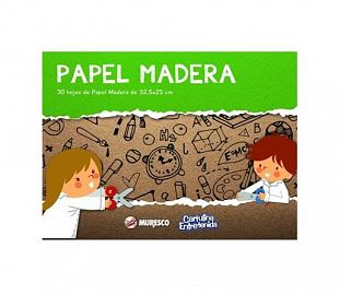 CARTULINA ENTRETENIDA MURESCO PAQ X10 MADERA-HOJAS