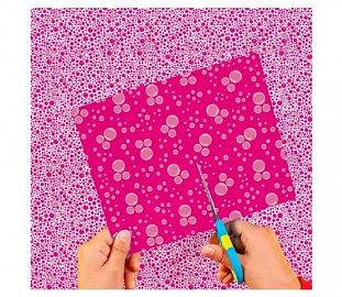 CARTULINA ENTRETENIDA MURESCO PAQ X10 BURBUJAS FUCSIA