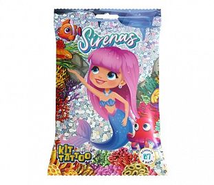 LIBRO PARA COLOREAR C/TATTOO Y STICKER 87 SIRENAS