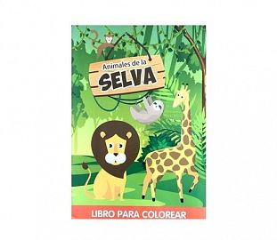 LIBRO PARA COLOREAR ECO ANIMALES DE LA SELVA