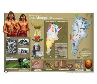 LAMINA M.C N°5 HISTORIA - ABORIGENES ARGENTINOS X10