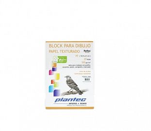 BLOCK DE DIBUJO PLANTEC A5 350G BLANCO TEXTURADO 20H